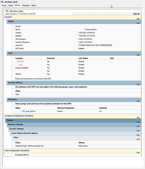 Image result for Inactivity Timeout GPO