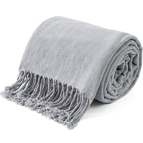 VERAMUSE Chenille Throw Blanket for Couch 60"X88" Lightweight Light ...