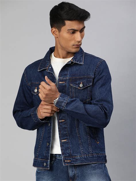 Men's Blue Solid Regular Denim Jacket – Urbano Fashion