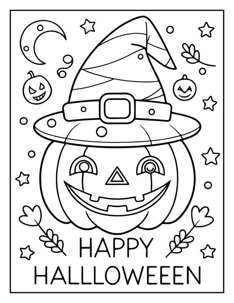 Download pumpkin cat halloween coloring page for kids for free – Artofit