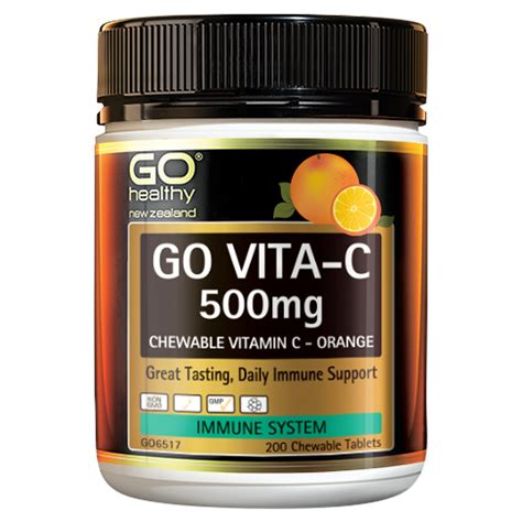 GO Vitamin C 500mg Chewable Tablets - Go For Health