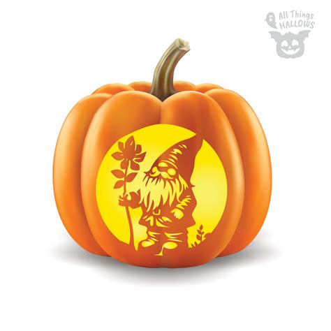 Gnome Pumpkin Stencil Printable - Printable Stencils