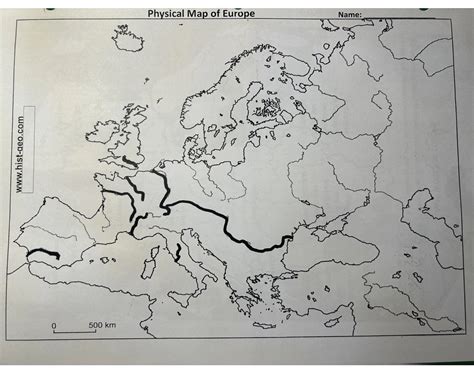 Physical Map of Europe Quiz