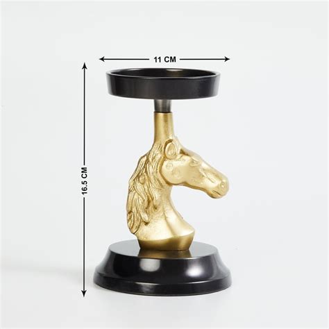 Buy Vitara Metal Horse Pillar Candle Holder from Home Centre at just ...