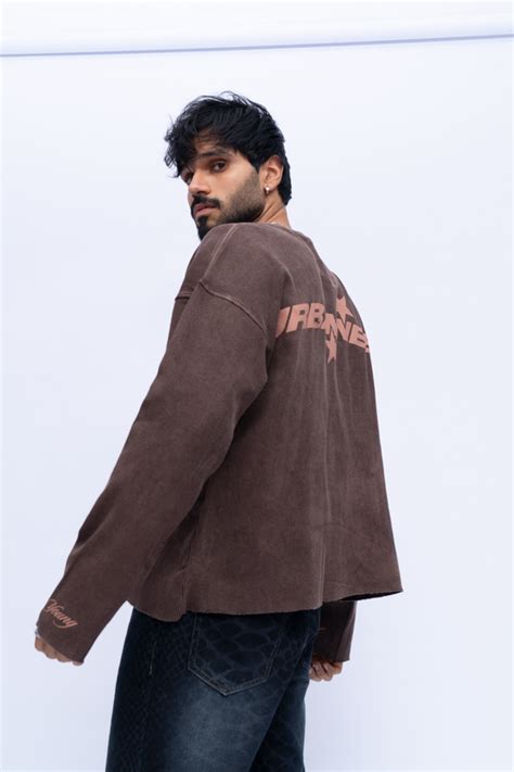 Cropped Waffle Tshirt - Brown – URBAN NEEDS