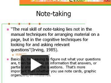 Image result for Note Taking PowerPoint