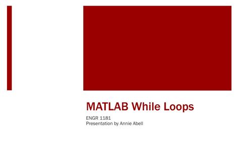 Image result for How to Create a While Loops in MATLAB