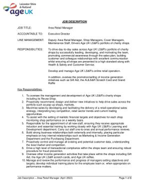 Image result for Retail Manager Job Description Map Template