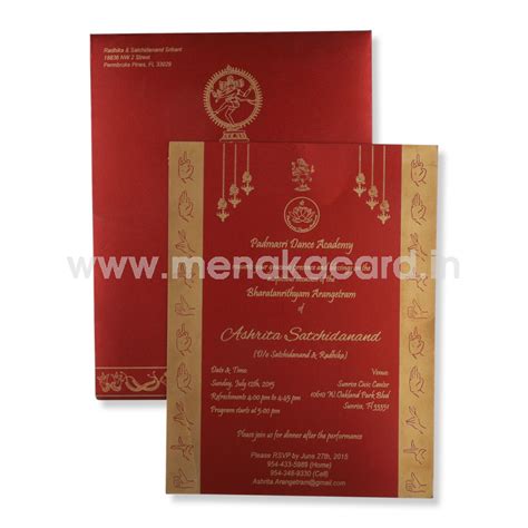 Designer Arangetram Invitations