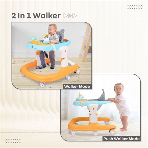 R for Rabbit Little Feet Sportz, 2-in-1 Walker Turn Push Walker