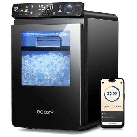 ecozy Nugget Ice Maker Countertop, Smart Pebble Ice Machine with APP ...