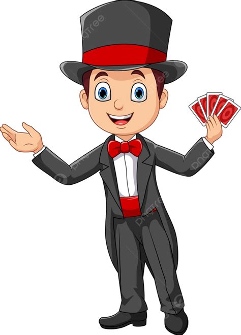Cartoon Little Magician Playing Cards, Cartoon Clipart, Playing Clipart ...