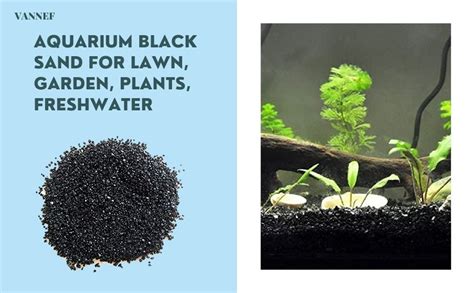 VANNEF Natural Aquarium Black Sand for Lawn, Garden, Plants, Freshwater ...