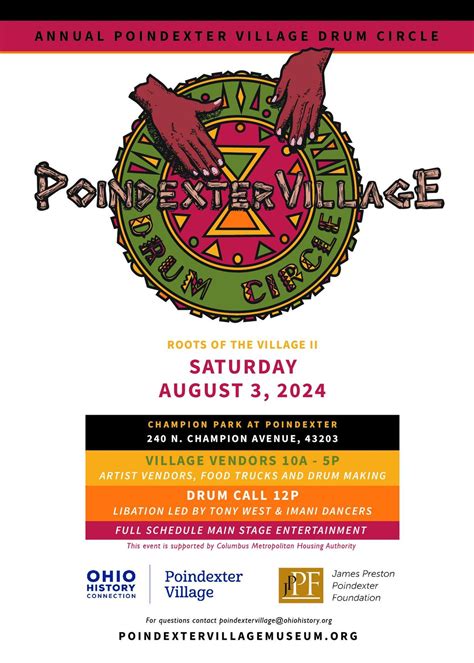 Poindexter Village Drum Circle 2024, 240 N Champion Ave, Columbus, OH ...