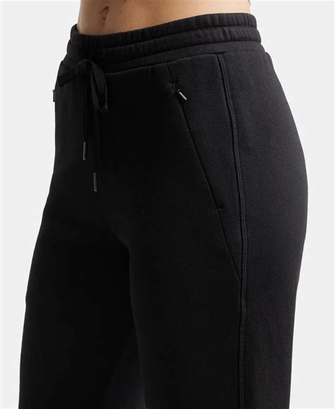 Buy Super Combed Cotton Rich Fleece Fabric Straight Fit Trackpants with ...