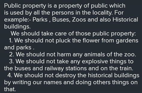 How do we take care of public property - Brainly.in