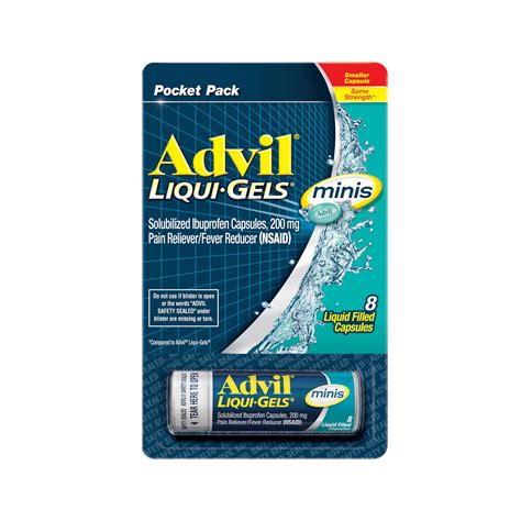 Mua Advil Liqui-Gels minis Pain Reliever and Fever Reducer, Pain ...