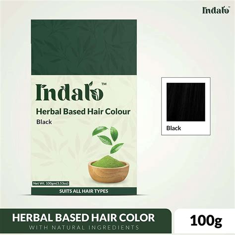 Buy INDALO HERBAL BASED HAIR COLOUR BLACK NO AMMONIA 100GM WITH AMLA ...