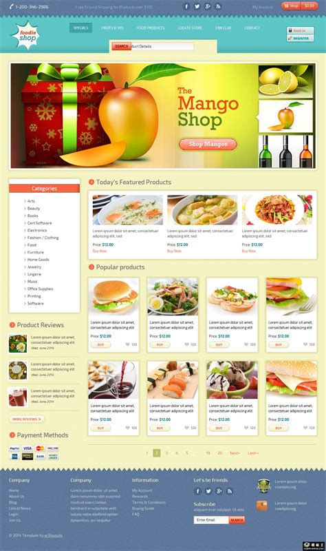 在线美食点餐网页模板免费下载_模板王