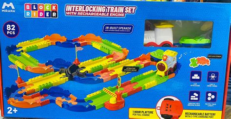 Mirana Interlocking Colorful Track, Rechargeable Engine Block Rider To ...