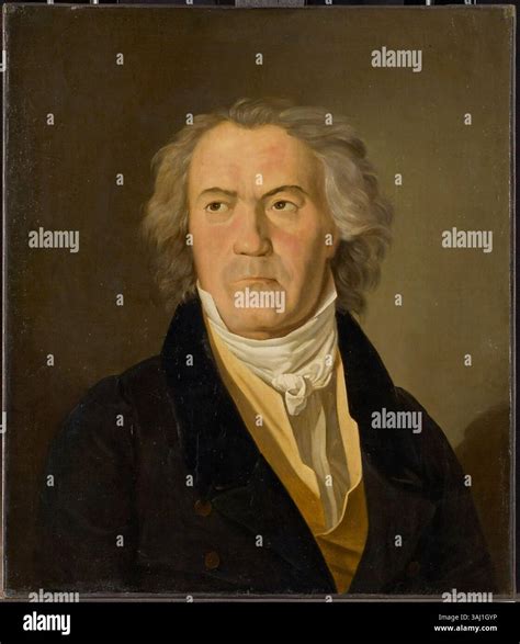 This portrait of Ludwig van Beethoven, painted in 1823, is housed in ...