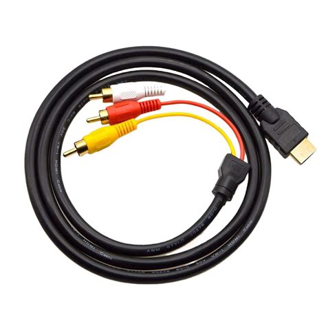 Chenduomi Hdmi To Rca Tv Hdmi Male To 3 Rca Female Adapter For Hdtv ...