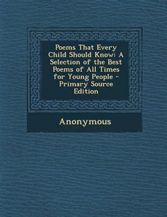 Amazon.in: Buy Poems That Every Child Should Know: A Selection of the ...
