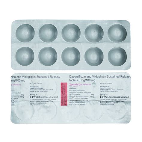 Zomelis-D 5/100Mg Tab 10'S Price, Uses, Side Effects, Composition ...