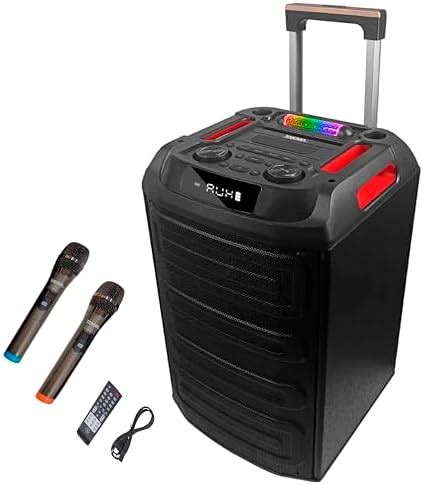 ZEBRONICS 120 Watts Party Speaker with 2 Wireless Mic, 7 hrs Playtime ...