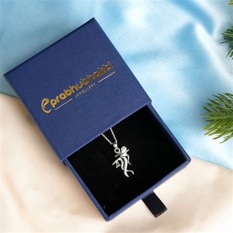 Shri Krishna Silver Pendant with Murli Design – Prabhubhakti