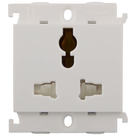 Legrand Polycarbonate Mylinc 13/10/6A Combi Socket 675554 (White ...