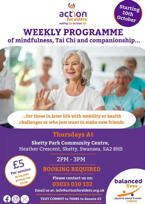 Tai Chi For Over 50s, Sketty Park Community Centre, Swansea, 10 October ...