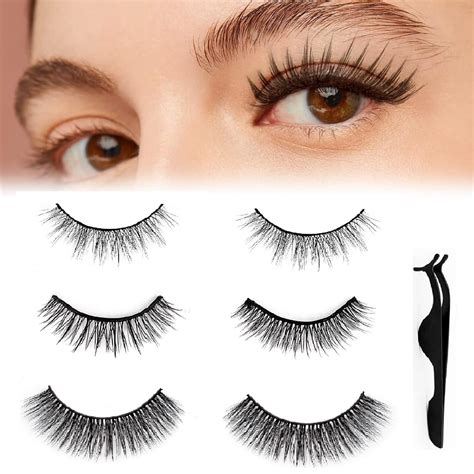 Amazon.com: 6Pcs Self adhesive eyelashes,False Eyelashes Natural Look ...