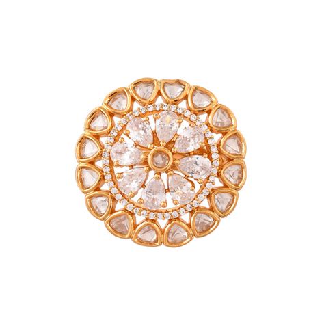 Kundan Opulance Chandra’S Bloom Ring – VOYLLA