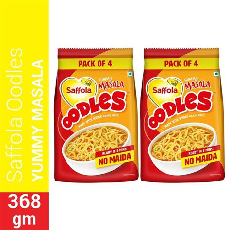 Saffola Oodles Yummy Masala Instant Noodles Vegetarian Price in India ...