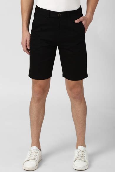Buy Men Black Solid Regular Fit Casual Shorts Online - 670780 | Peter ...