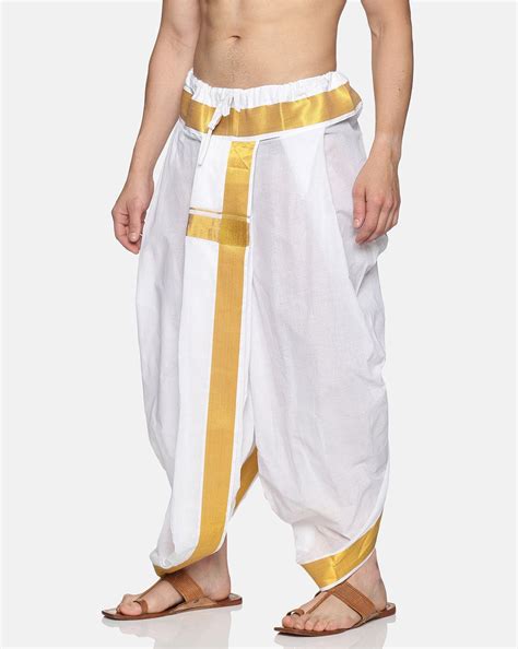 Men White Colour Cotton Dhoti Pant / Panjakejam – SETHUKRISHNA