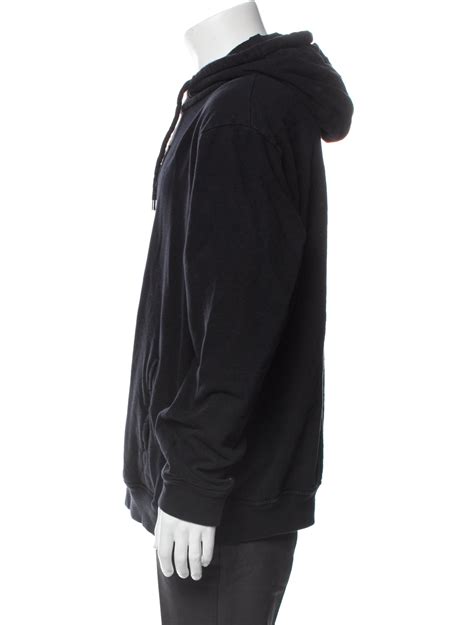 Moncler V-Neck Long Sleeve Hoodie w/ Tags - Blue Sweatshirts & Hoodies ...