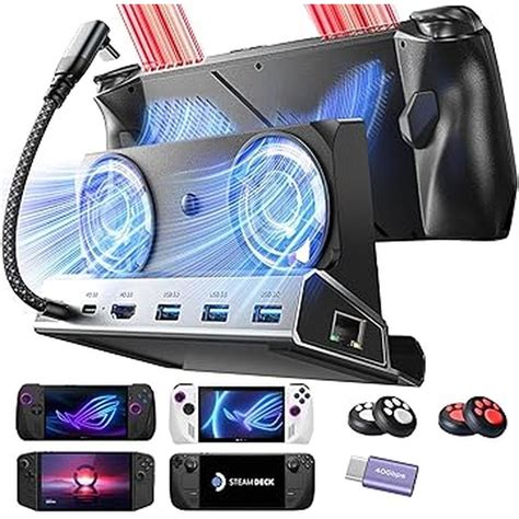 LISEN Docking Station for ASUS ROG ALLY X & Steam Deck & Lenovo Legion ...