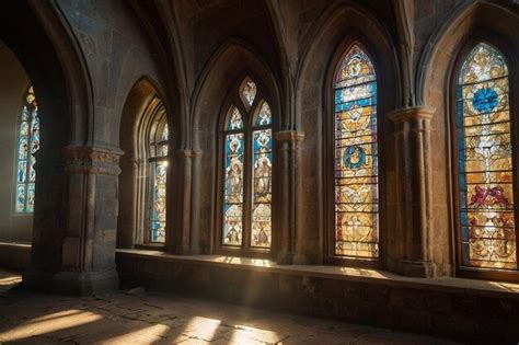Sunrays through historic church windows | Premium AI-generated image