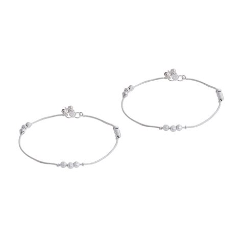 Teejh Indian Ethnic Jewellery| Buy Silver Oxidized Anklets Online