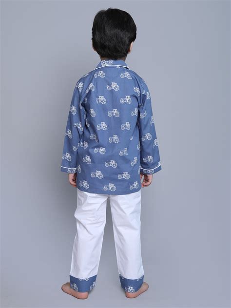 Cotton Bicycle Print PJ Set – Little Clothings