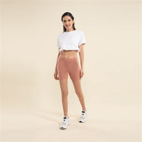 Stretch cotton cycling shorts-NYP083-Cedar – Nykd by Nykaa