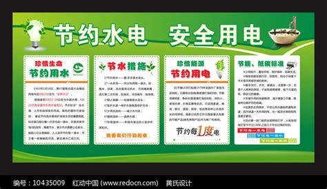 节约水电宣传展板图片下载_红动中国