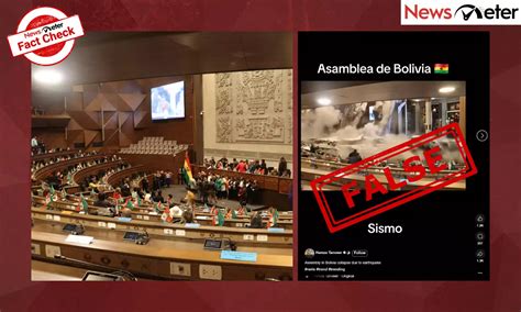 Bolivian Parliament collapses in earthquake? No, video is AI-generated