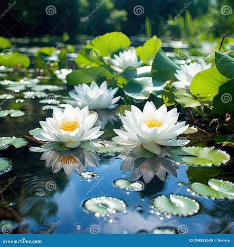 Beautiful Pink Sacred Lotus Flowers in Water Meaning Purity, Spiritual ...