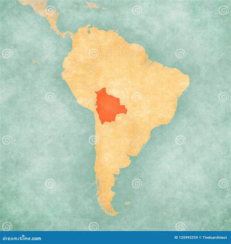 Map of South America - Bolivia Stock Illustration - Illustration of ...
