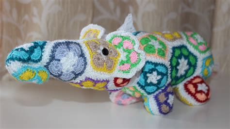 Image result for Crochet African Flower Elephant Tutorial