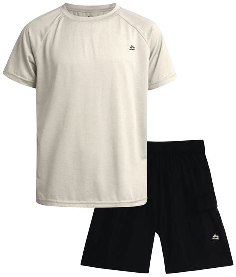 RBX Boys' Active Shorts Set with 2 Piece T-Shirt and Woven Hybrid Tech ...