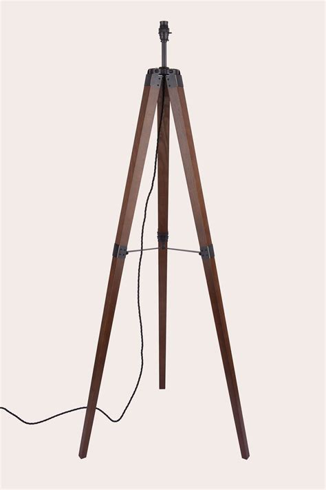 Buy Laura Ashley Brown Burdale Tripod Wood Floor Lamp Base from the ...